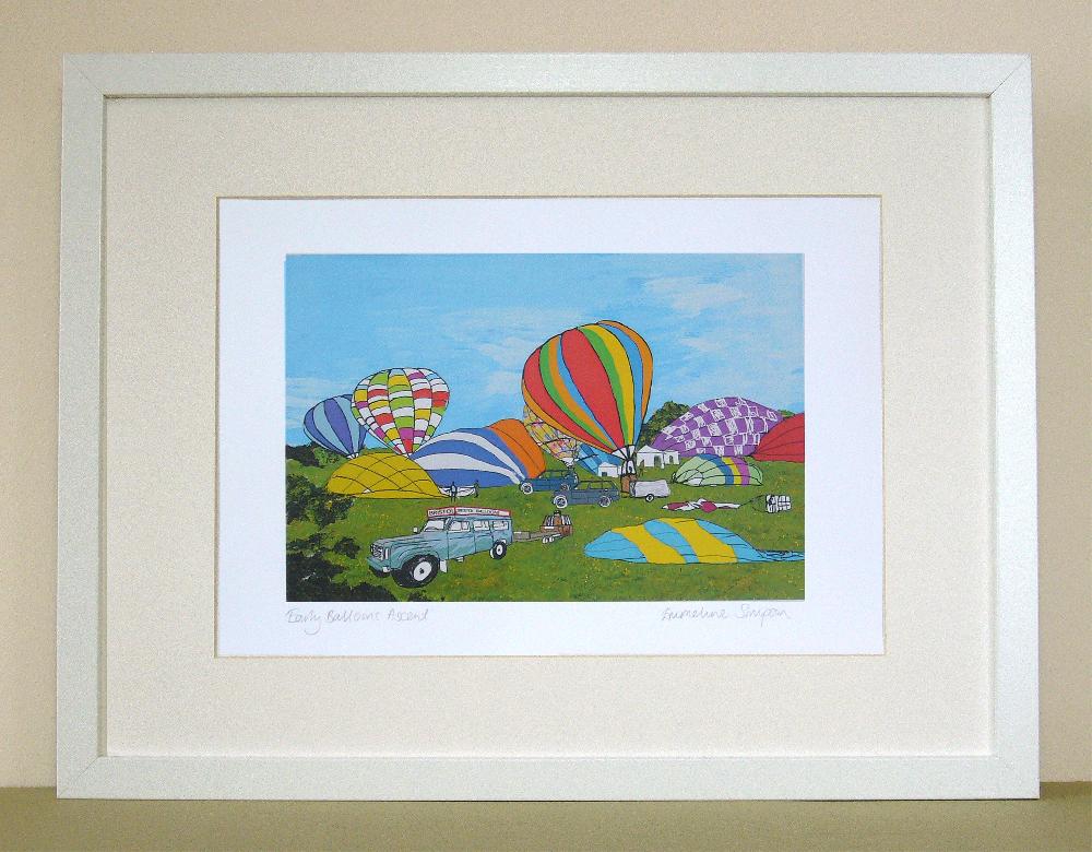 emmeline simpson Early Balloon Ascent Bristol Print