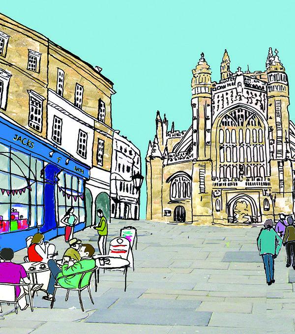 Emmeline Simpson Bath Abbey Print