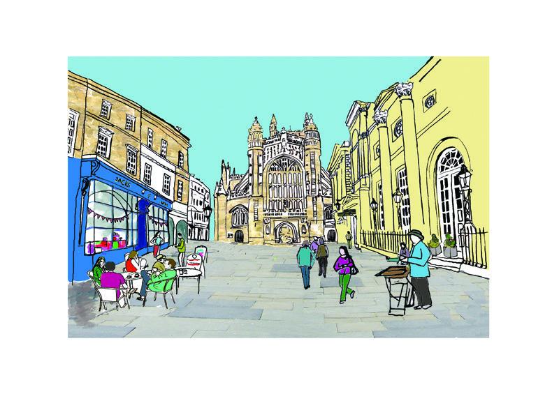 Emmeline Simpson Bath Abbey Print
