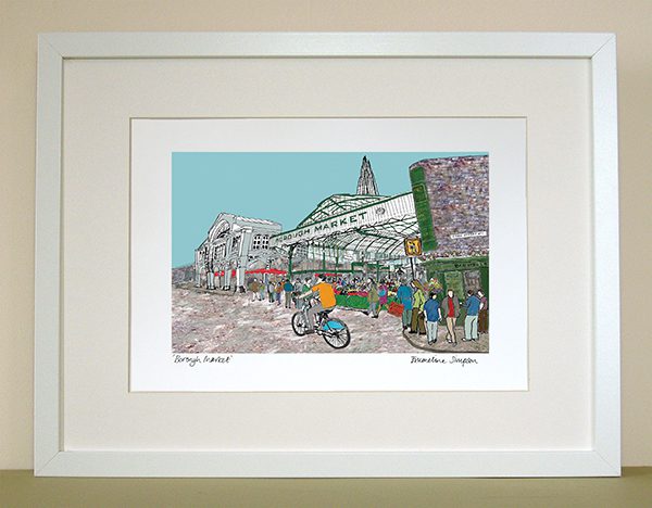 emmeline simpson Borough Market A4 Signed Print