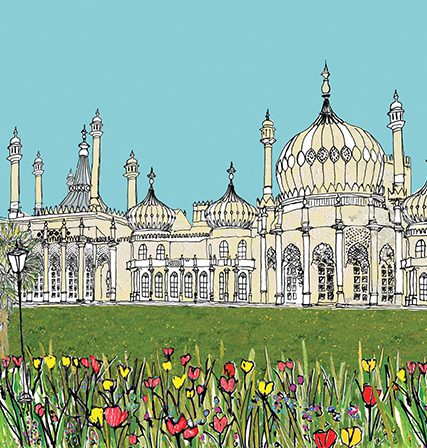 Emmeline Simpson Brighton Pavillion A4 Print