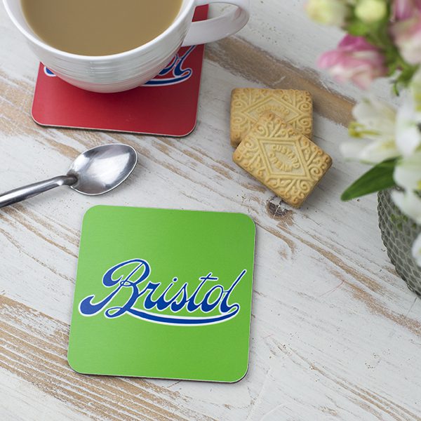 emmeline simpson Bristol Logo Green Coaster