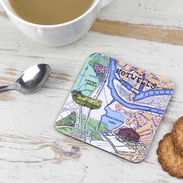 emmeline simpson Bristol Map Coaster Hotwells