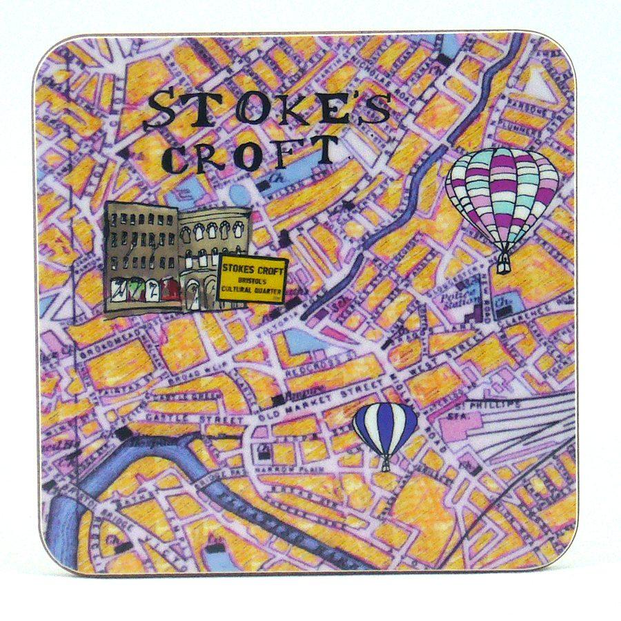 Emmeline Simpson Bristol Map Coaster Stokes Croft
