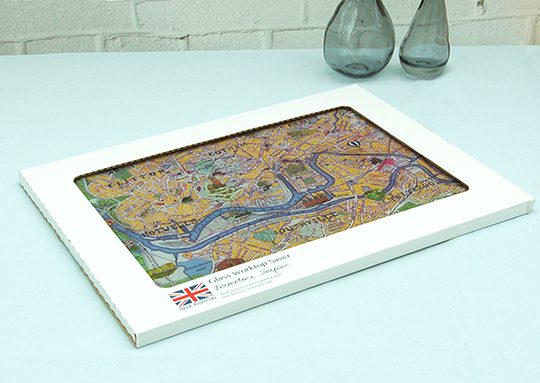 Emmeline Simpson Bristol Map Glass Worktop Saver