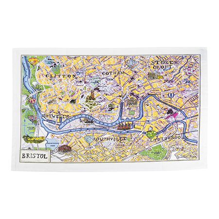 Emmeline Simpson Bristol Map Tea Towel