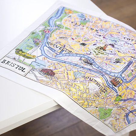 Emmeline Simpson Bristol Map Tea Towel