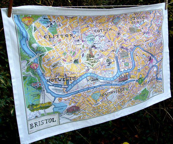 emmeline simpson Bristol Map Tea Towel