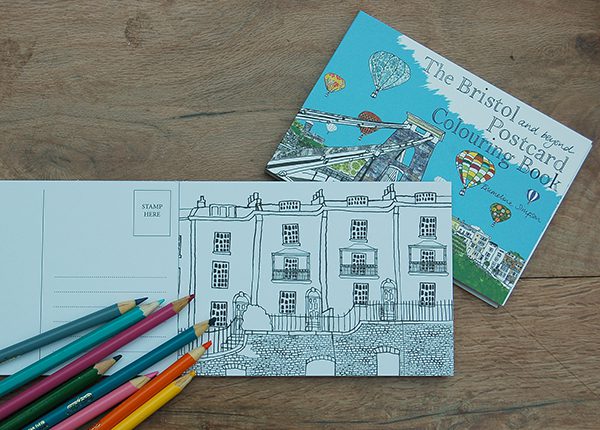 Emmeline Simpson Bristol Postcard Colouring Book