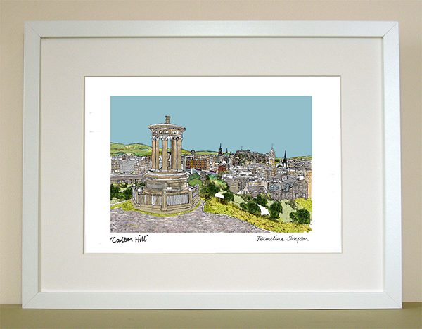 emmeline simpson Calton Hill Edinburgh A4 Print