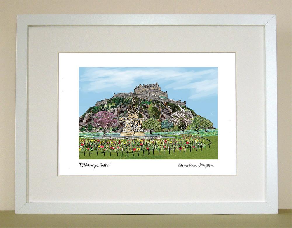 emmeline simpson Edinburgh Castle Print
