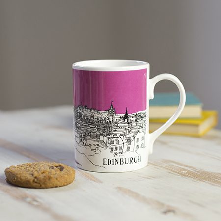Emmeline Simpson Edinburgh Mug Pink