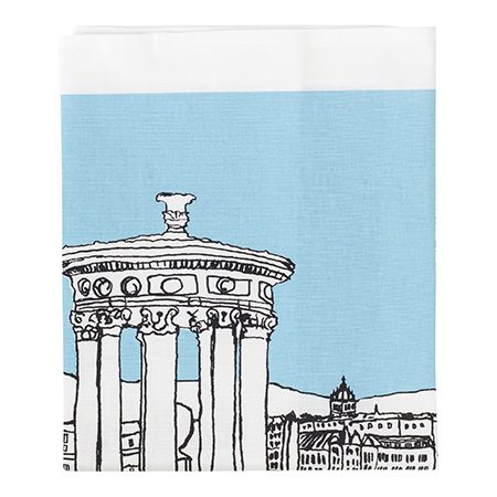 Emmeline Simpson Edinburgh Tea Towel Blue