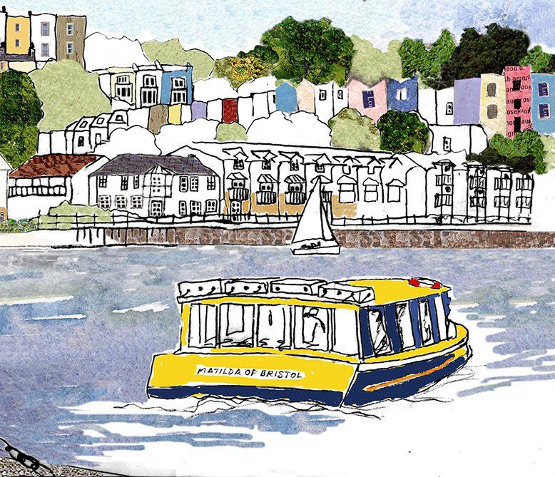Emmeline Simpson Harbourside View Bristol Print