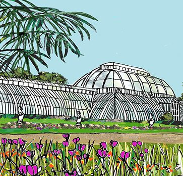 Emmeline Simpson Kew Gardens A4 Signed Print