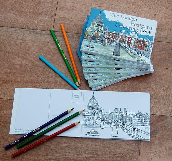 Emmeline Simpson London Postcard Colouring Book