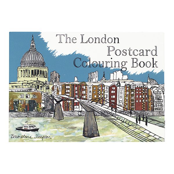 emmeline simpson London Postcard Colouring Book