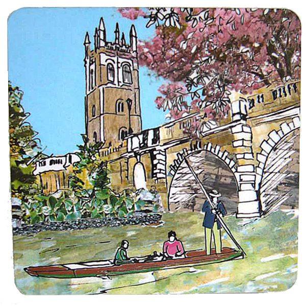 Emmeline Simpson Magdalen Bridge Oxford Coaster