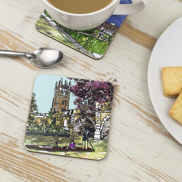 emmeline simpson Magdalen Bridge Oxford Coaster