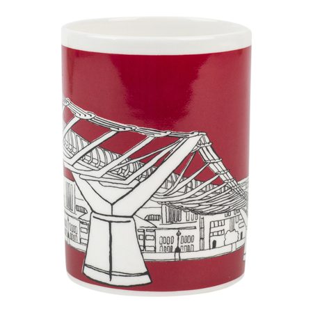 Emmeline Simpson Millennium Bridge London Mug Red