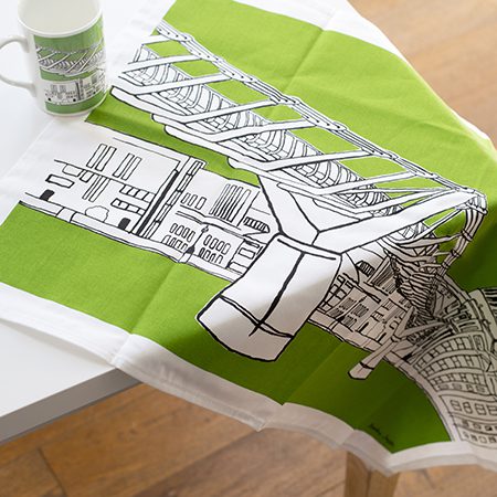 emmeline simpson Millennium Tea Towel Green