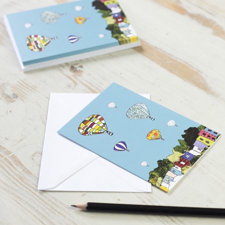 Emmeline Simpson Pack Of 8 Balloons Notecards