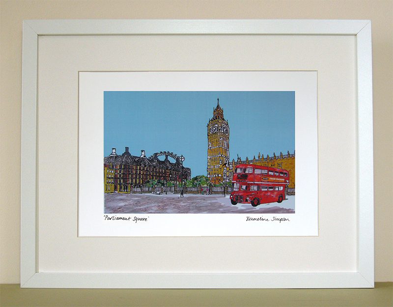 emmeline simpson Parliament Square London Print