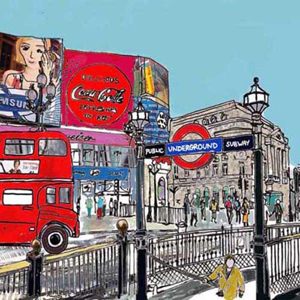 Emmeline Simpson Piccadilly Circus London Print