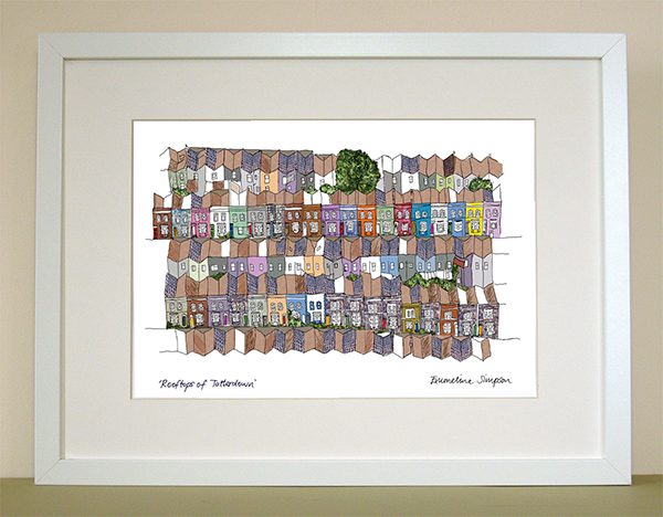 emmeline simpson Rooftops Totterdown Bristol Print