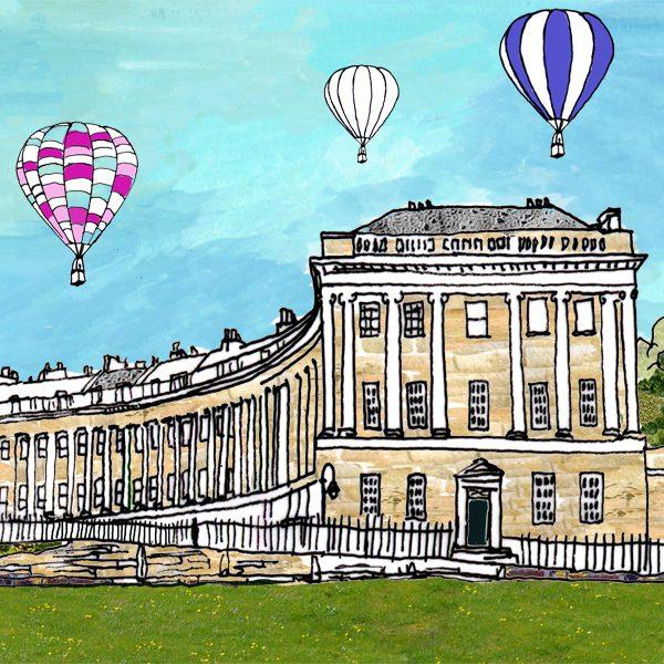 Emmeline Simpson Royal Crescent Bath Print