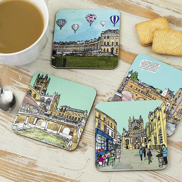 emmeline simpson Set of Four Bath Coasters