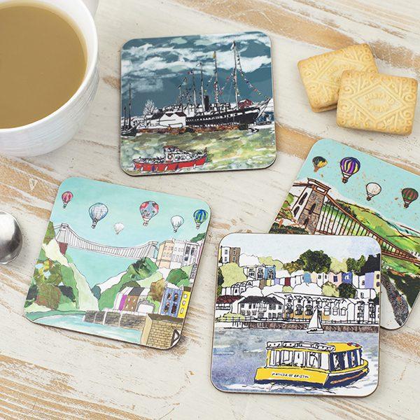 emmeline simpson Set of Four Bristol Coasters