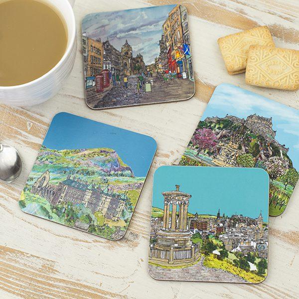 emmeline simpson Set of Four Edinburgh Coasters