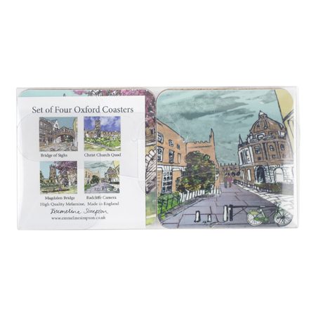 Emmeline Simpson Set Of Four Oxford Coasters