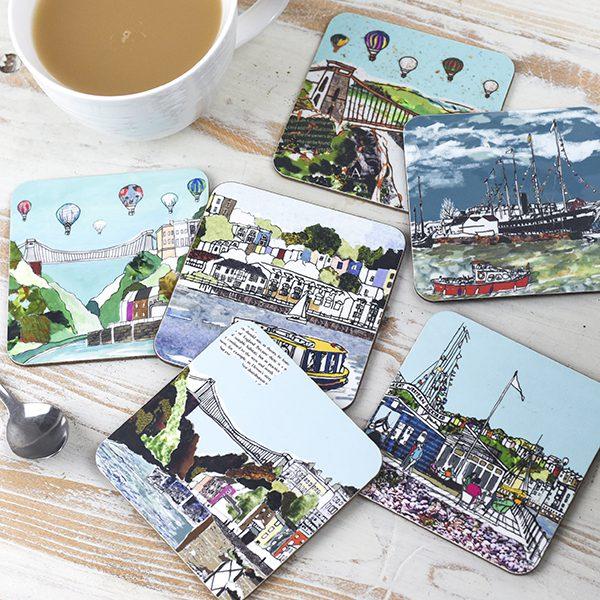 emmeline simpson Set of Six Bristol Coasters