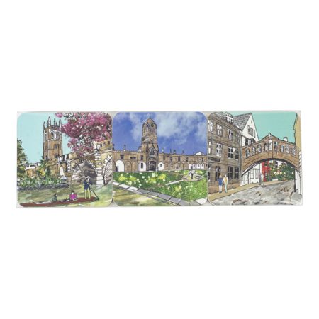 Emmeline Simpson Set Of Six Oxford Coasters