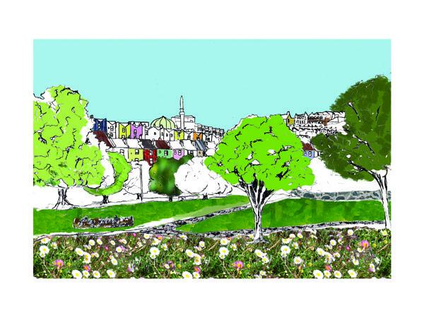 Emmeline Simpson Totterdown View Bristol Print