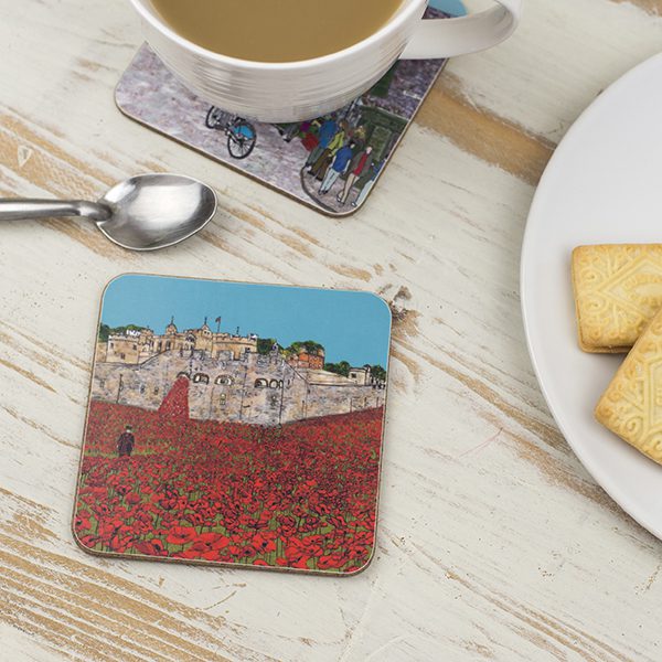 emmeline simpson Tower of London Poppies Coaster