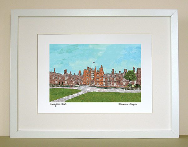 emmeline simpson Hampton Court London A4 Signed Print