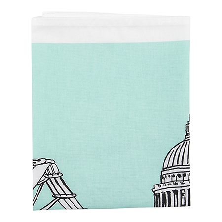 Emmeline Simpson London Tea Towel Millennium Bridge Aqua