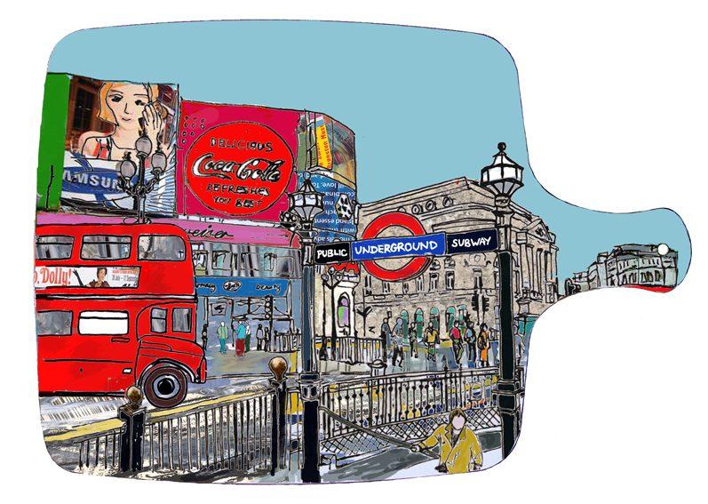 emmeline simpson Piccadilly Circus London Chopping board