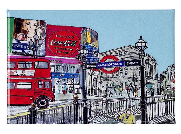 Emmeline Simpson Piccadilly Circus London Fridge Magnet
