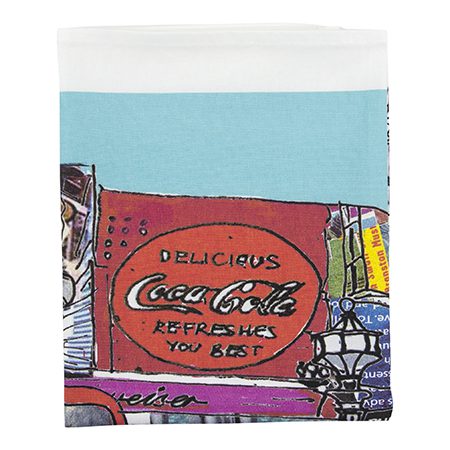 Emmeline Simpson Piccadilly Circus London Tea Towel