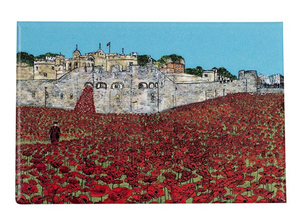 Emmeline Simpson Poppies At The Tower Of London Fridge Magnet