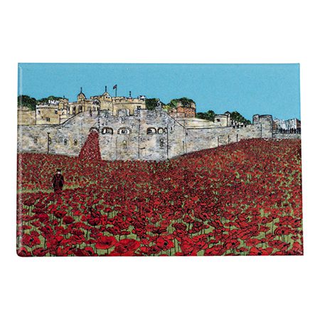 emmeline simpson Poppies at the Tower of London Fridge Magnet