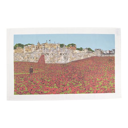 Emmeline Simpson Poppies At The Tower Of London Tea Towel