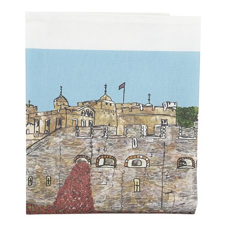 Emmeline Simpson Poppies At The Tower Of London Tea Towel