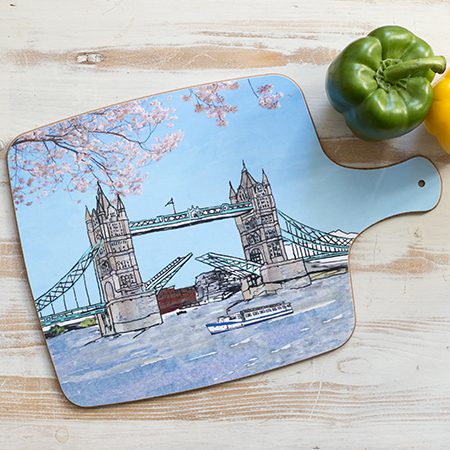 Emmeline Simpson Tower Bridge London Chopping Board