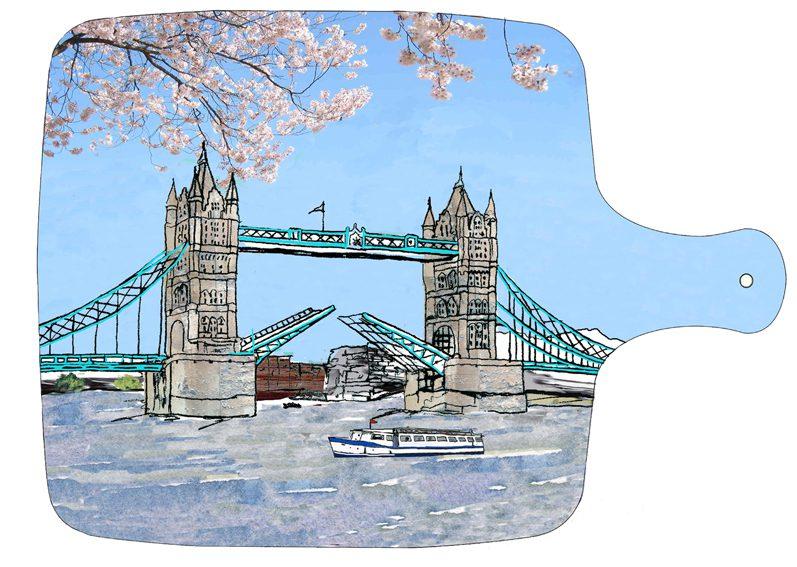 emmeline simpson Tower Bridge London Chopping board