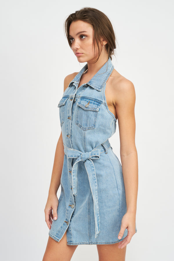 Emory Park Helena Mini Denim Dress